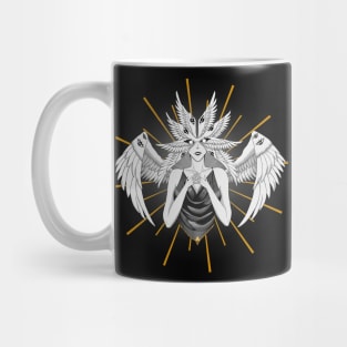 Woman seraphim with empty eyes Mug